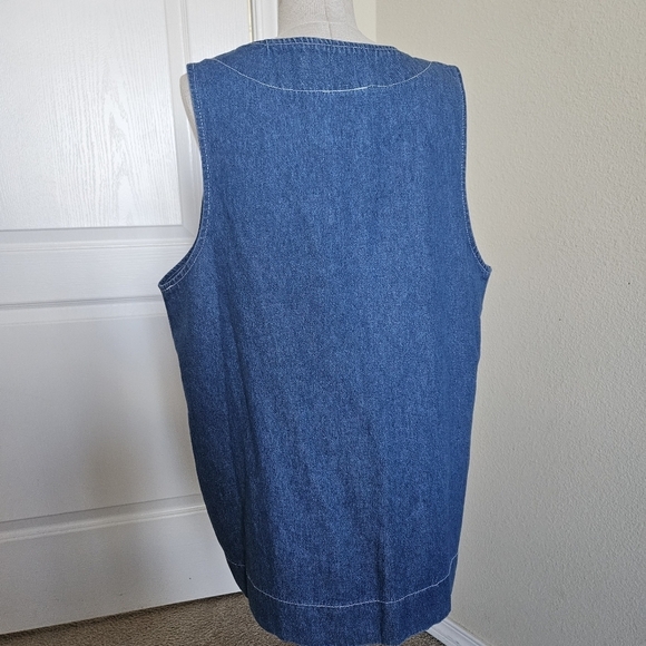 USA Made Fran's Denim Vest / Dress M - Picture 6 of 12